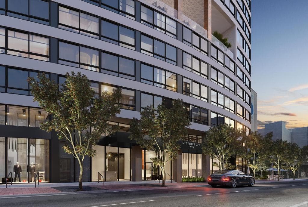 Street-level view of the residential building.